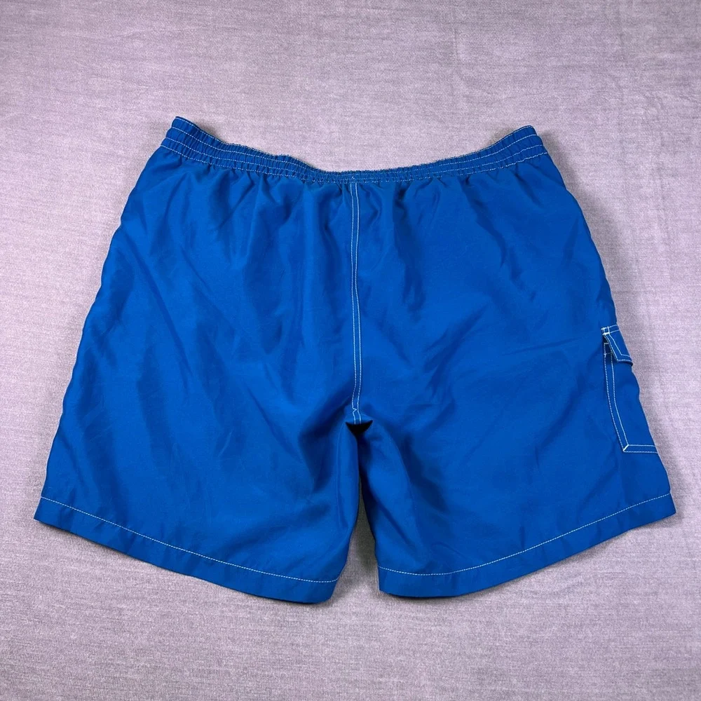 Caribbean Joe Island Supply Co Board Shorts Mid Rise Swim Trunks Mens XL Blue